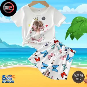 হ্যাপি গার্ল বাটারফ্লাই কটন সেট