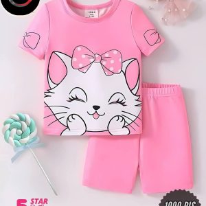 স্মাইলিং ক্যাট বো কটন সেট