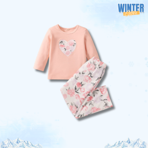 Cute Love Full Sleeve T-shirt Set