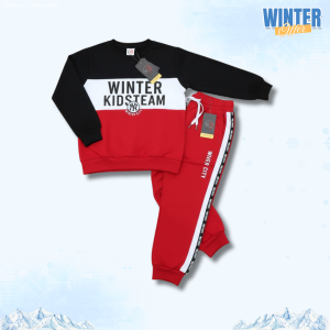 Winter Kids Black & Red Baby Swipe Sweater