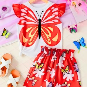 Red Butterfly Baby T-shirt