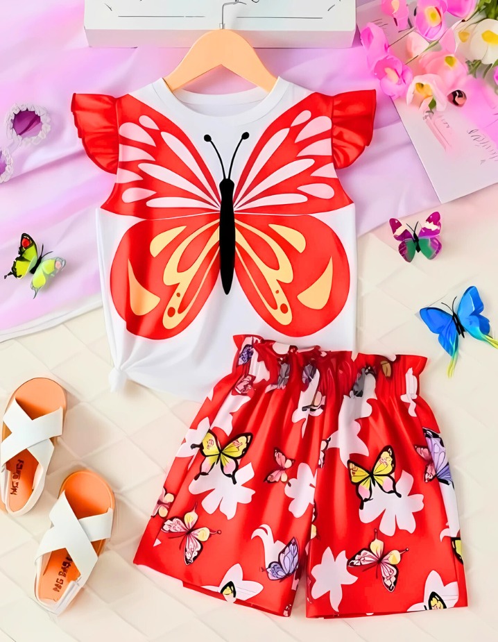 Red Butterfly Baby T-shirt